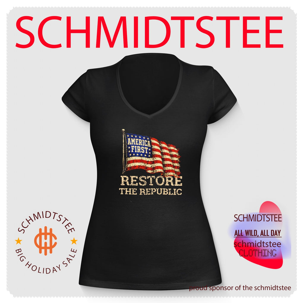 America First Restore the Republic patriotic shirt