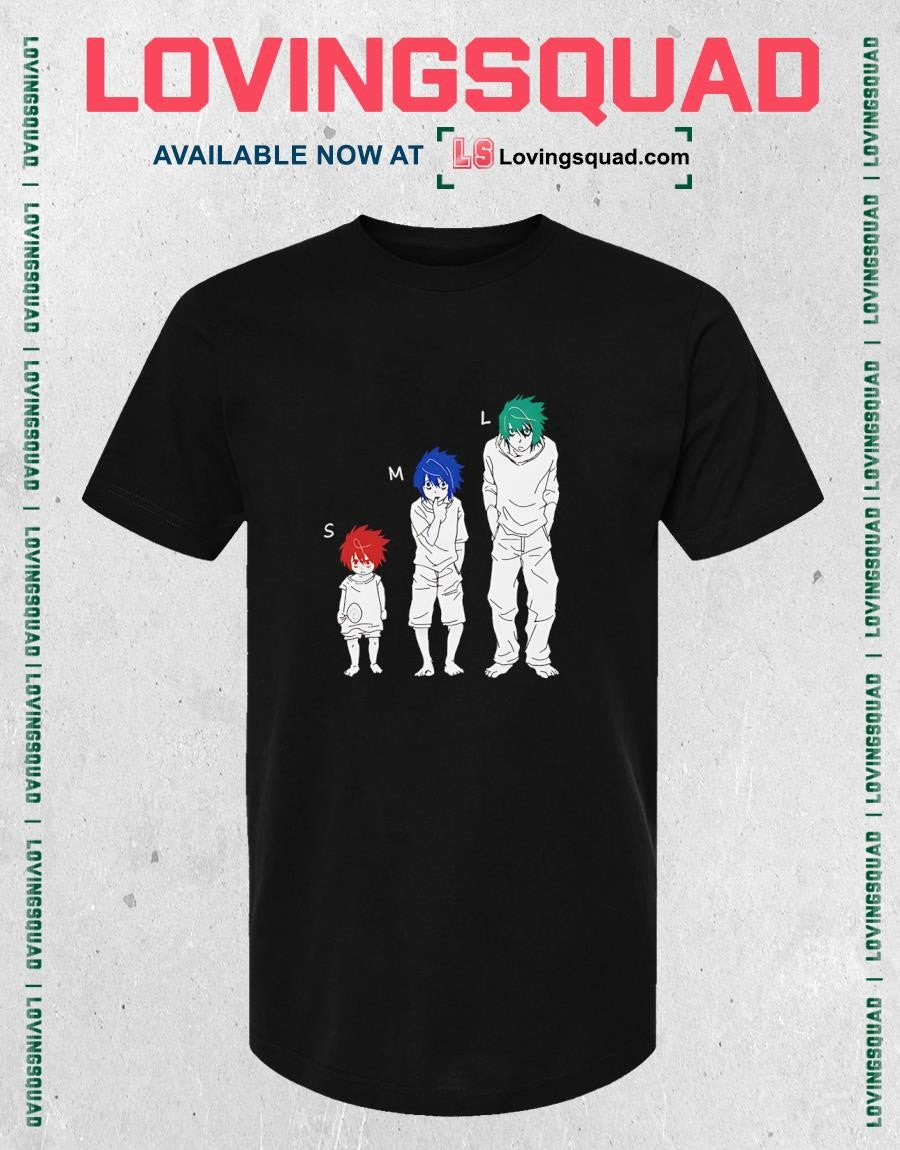 Anime Death Note L Evolution S M L Size T-shirt