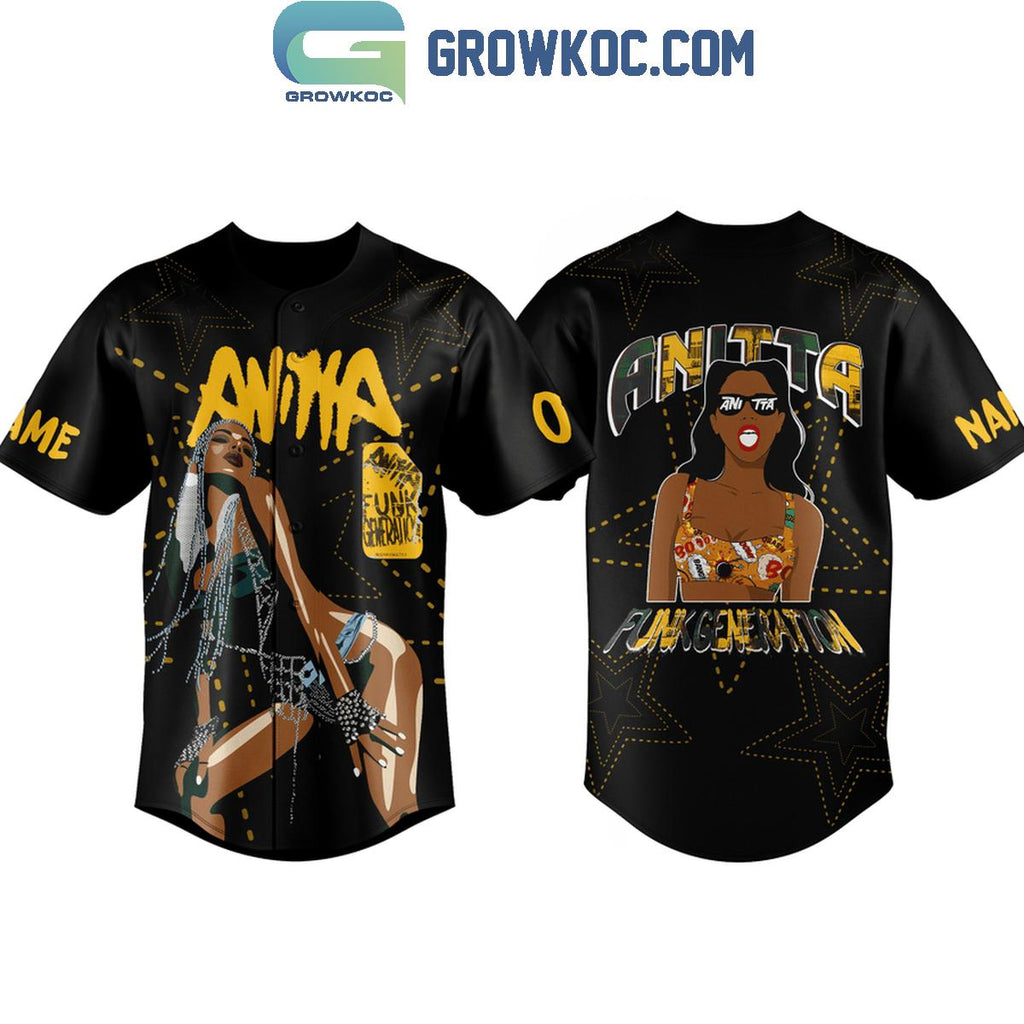 Anitta Funk Generation Fan Personalized Baseball Jersey