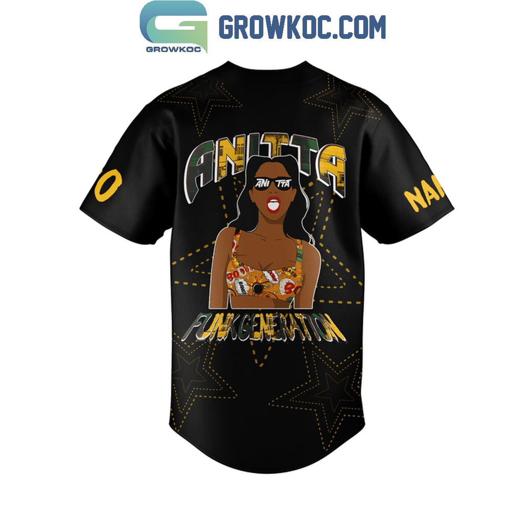 Anitta Funk Generation Fan Personalized Baseball Jersey