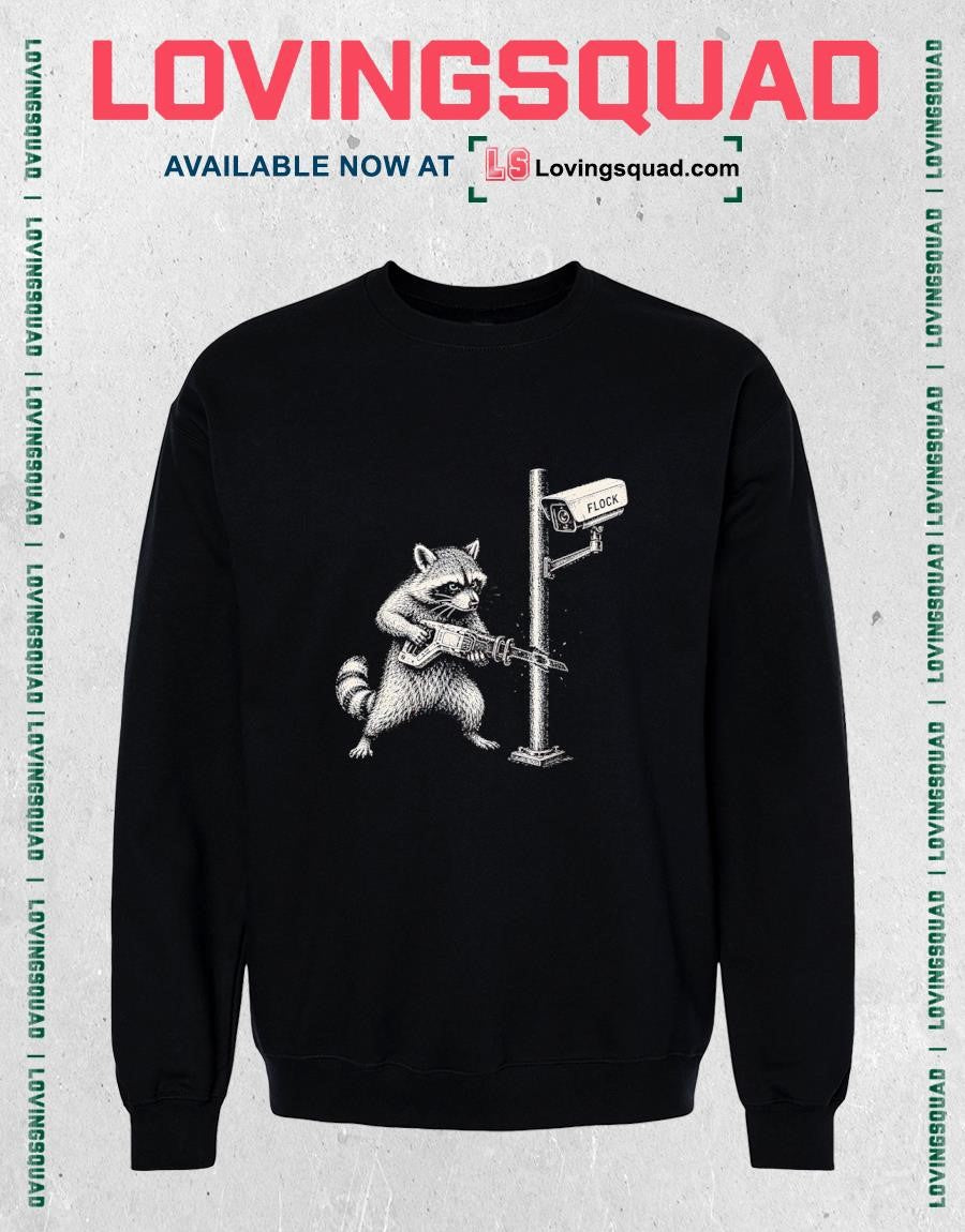 Anti-Flock Raccoon Anti Surveillance Camera Rebel Meme T-Shirt