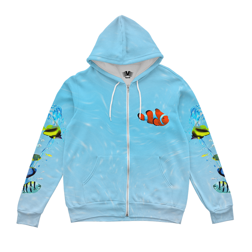 Aqua Terminal Zip Up Hoodie