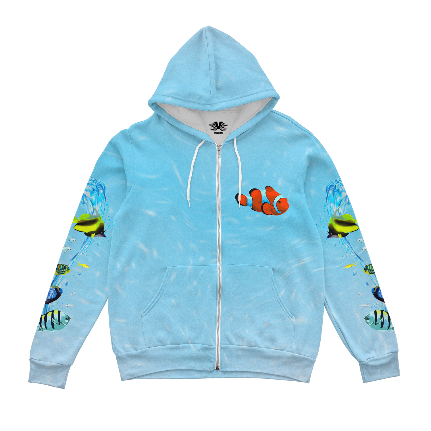 Aqua Terminal Zip Up Hoodie