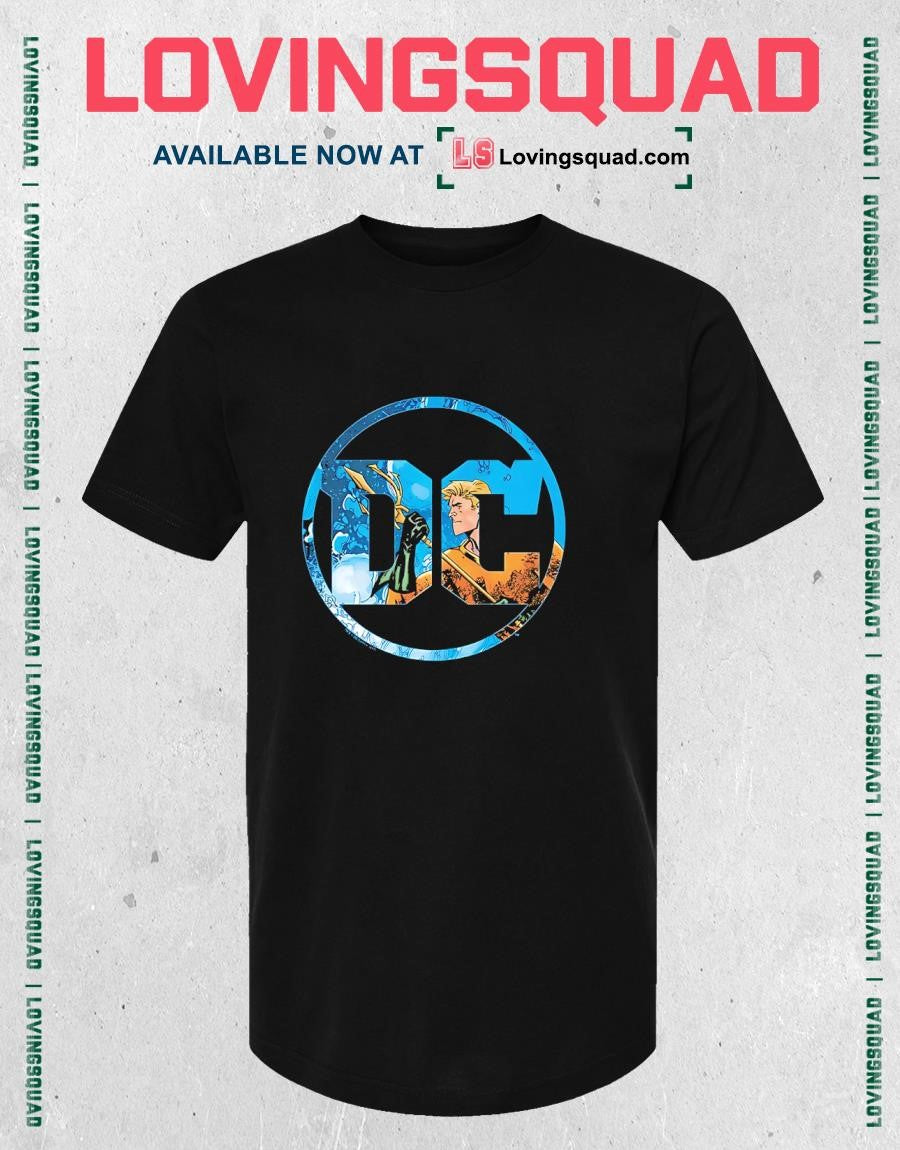 Aquaman DC Logo Justice League Superheroes T-shirt