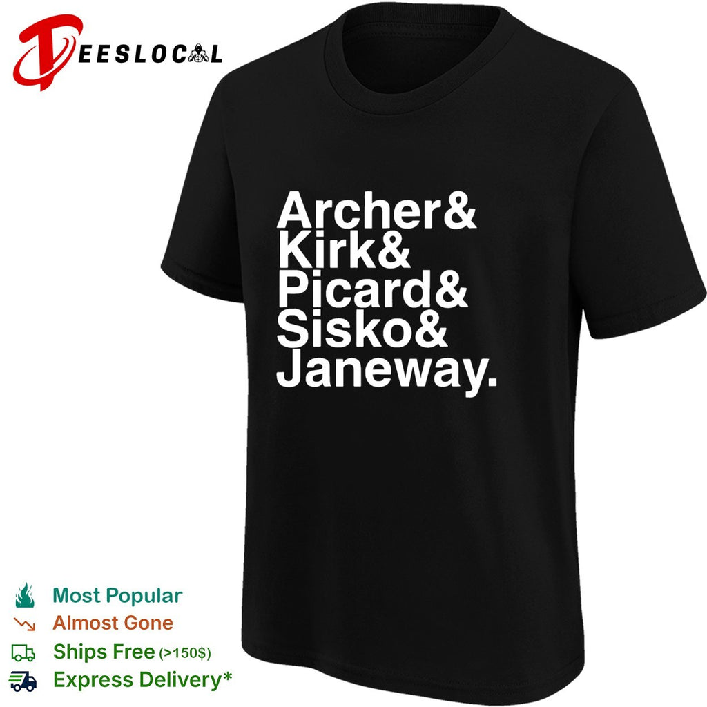 Archer Kirk Picard Sisko Janeway shirt