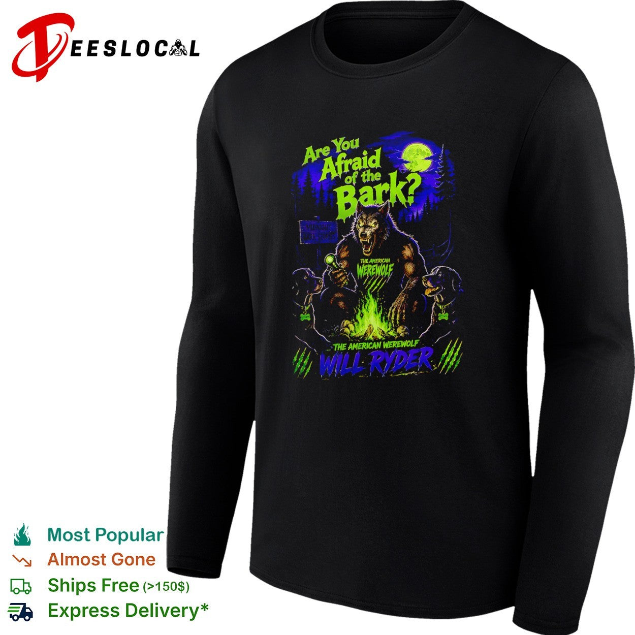 Are You Afraid of the Bark Will Ryder The American Werewolf Midnight Bark Stories shirt