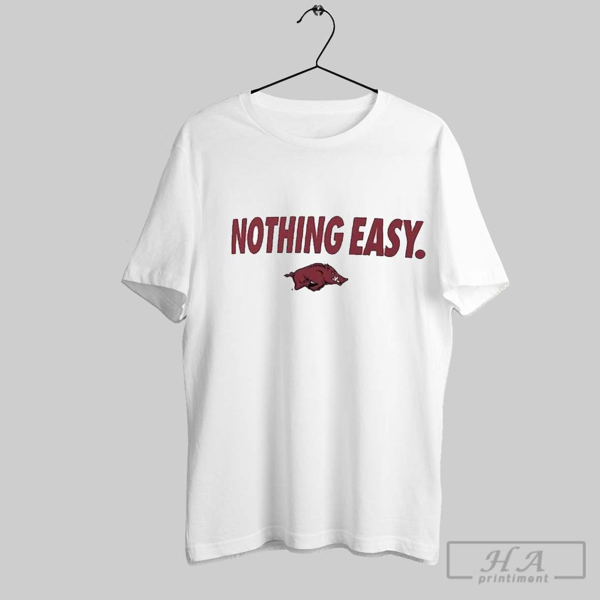 Arkansas Razorbacks Nothing Easy T Shirts Hoodie, Sweatshirt | InkRitualCo.com