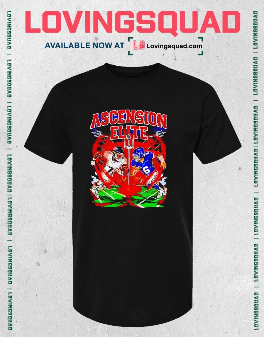 Ascension Elite football players fire field face off T-Shirt