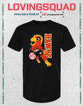 Atlanta Hawks Mascot Dribbling Basketball T-shirt