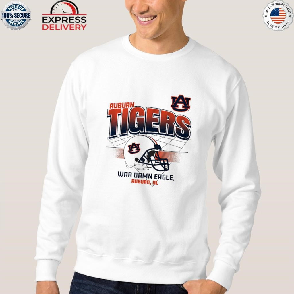 Auburn Tigers Football War Damn Eagle Helmet Grid Shirt