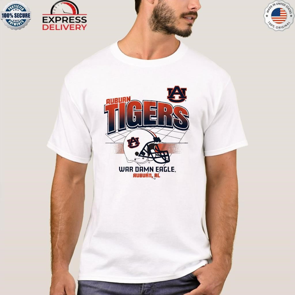 Auburn Tigers Football War Damn Eagle Helmet Grid Shirt