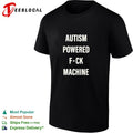 Autism powered fuck machine humor shirt