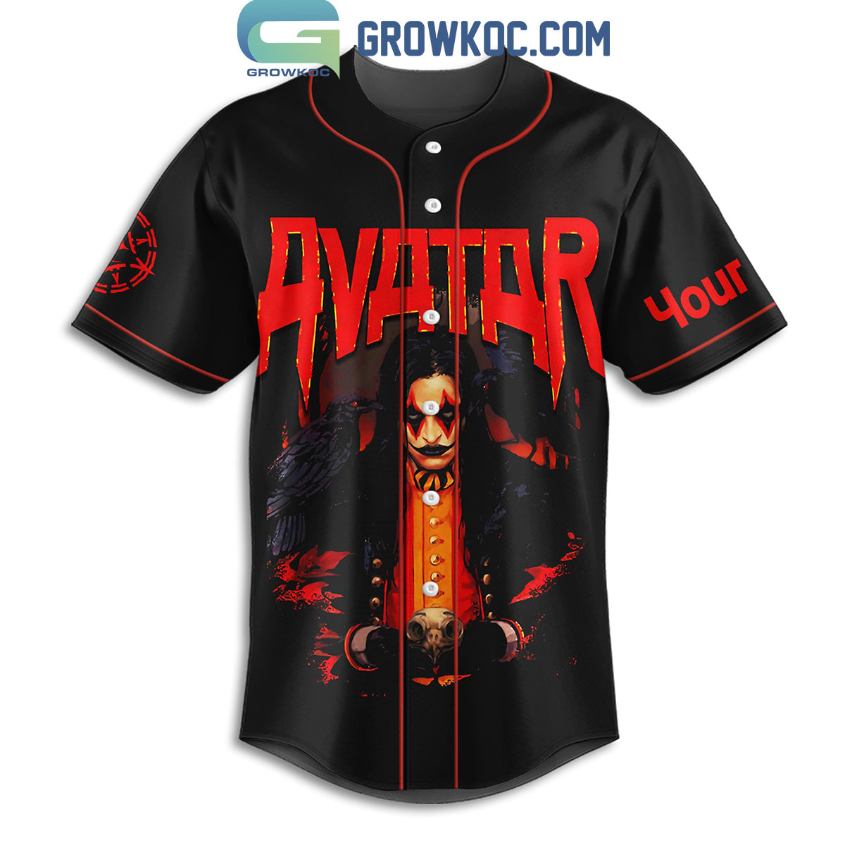 Avatar The Great Metal Circus 2024 Tour Personalized Baseball Jersey