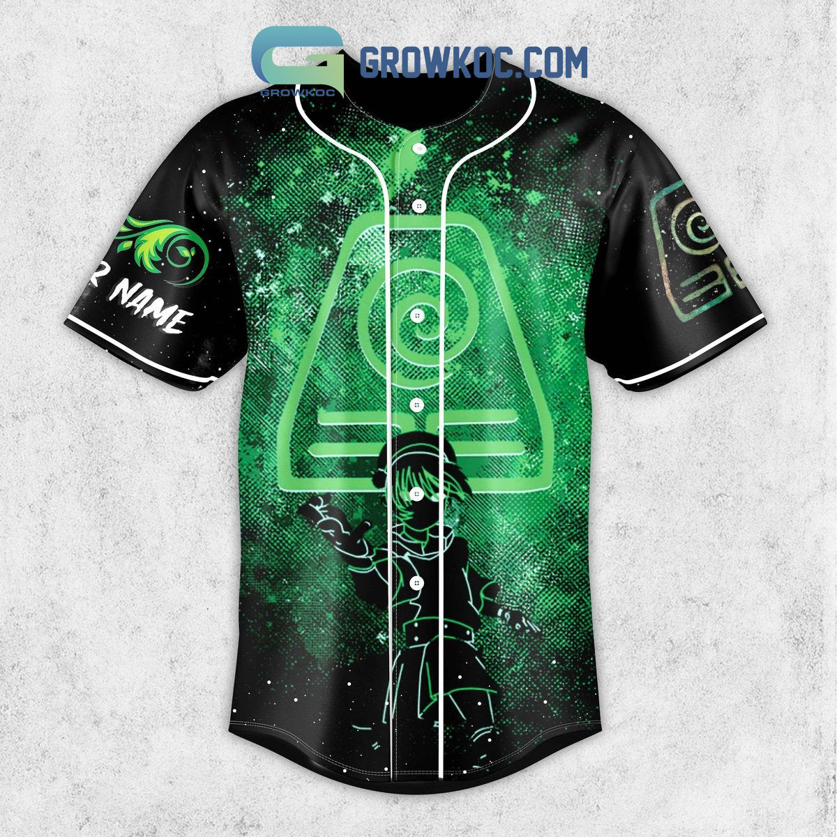 Avatar The Last Airbender Earthbending Fan Personalized Baseball Jersey