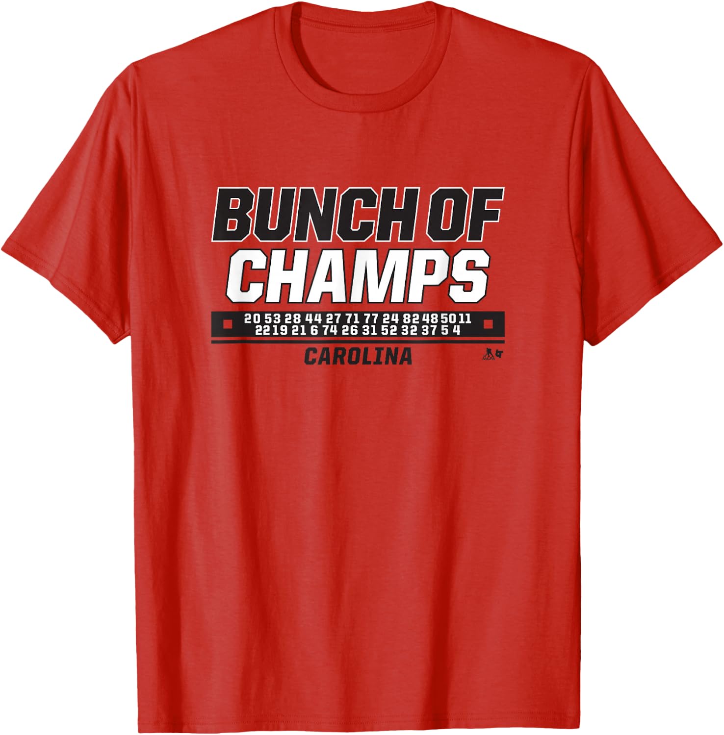 Bunch of Champs (Red) - Carolina Hockey T-Shirt