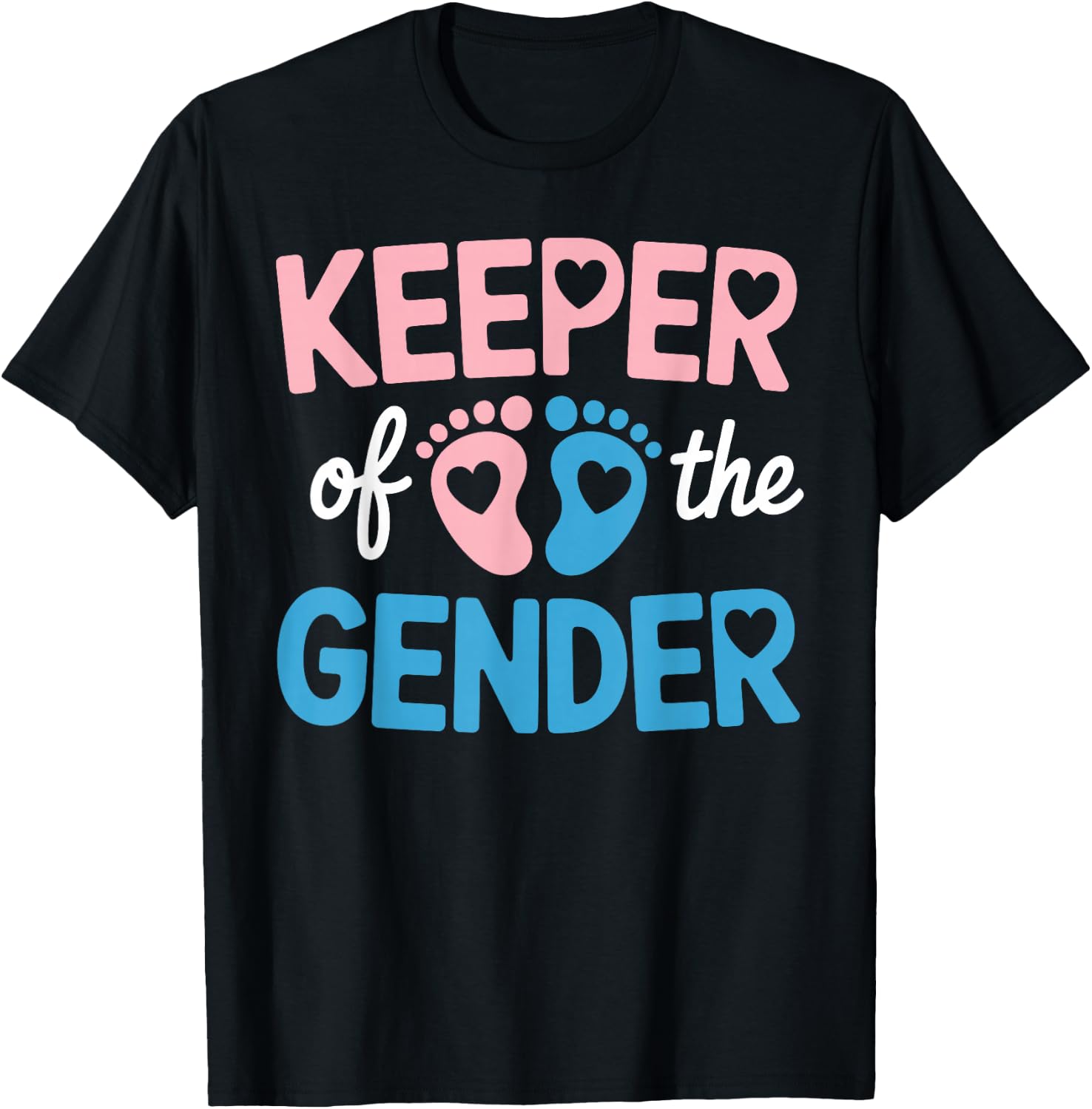 Gender Reveal Art for Men Women Team Pink Blue Gender Reveal T-Shirt