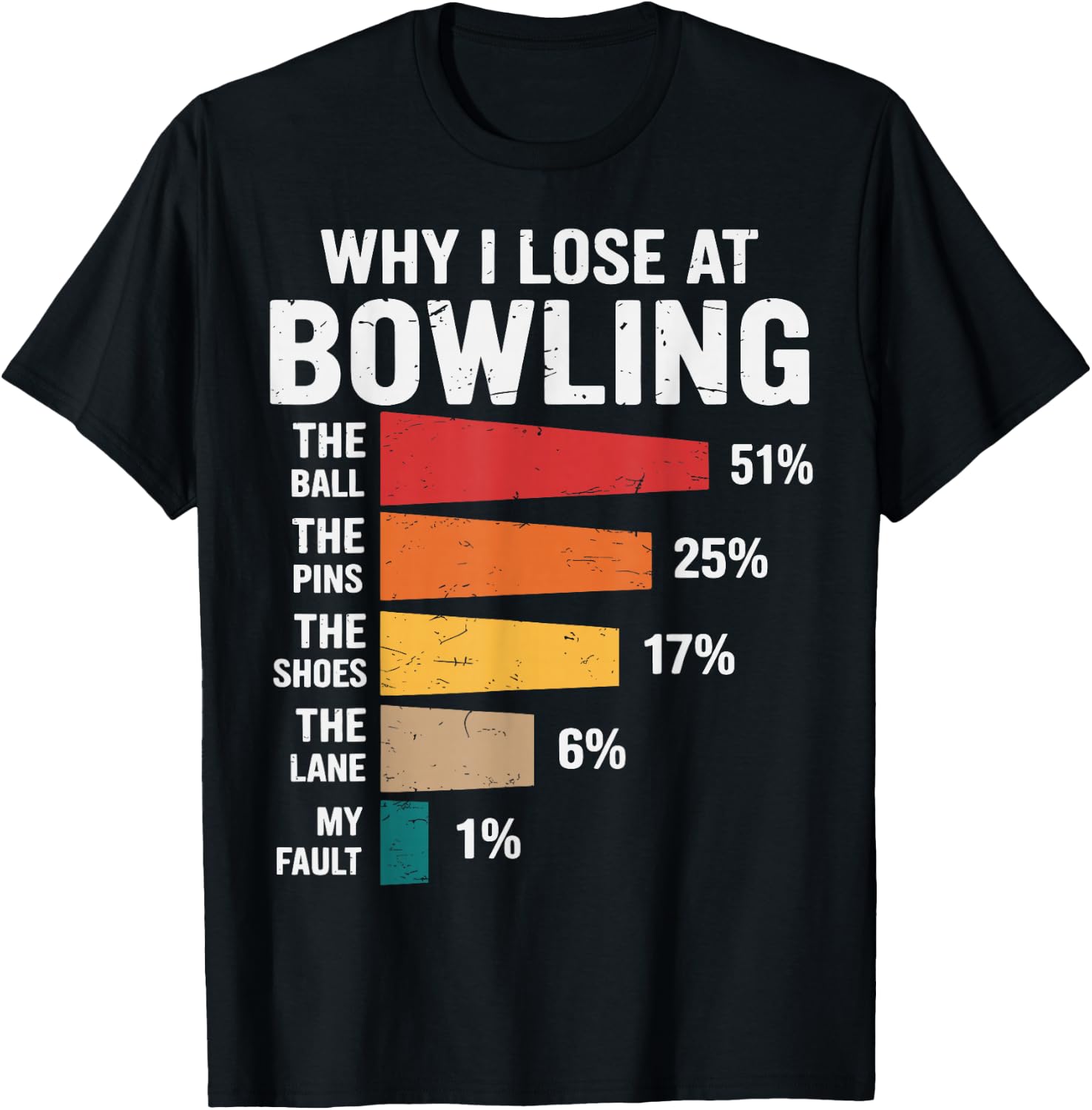 Why I Lose At Bowling Funny Bowler Bowling Pins Youth Kids T-Shirt
