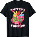 Happy Tree Friends Dripping Logo with Characters Cartoon T-Shirt