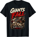 Giants Fall The Battle is The Lord's David and Goliath Bible T-Shirt