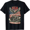 USA 250 Years Freedom Eagle Biker Anniversary Legacy Graphic T-Shirt