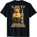 (ON Back) 82 Year Old July 1944 Teddy Bear 82nd Birthday T-Shirt