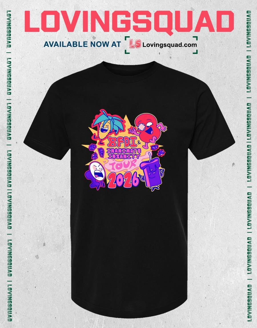 BFDI and Inanimate Insanity Tour 2026 T-shirt