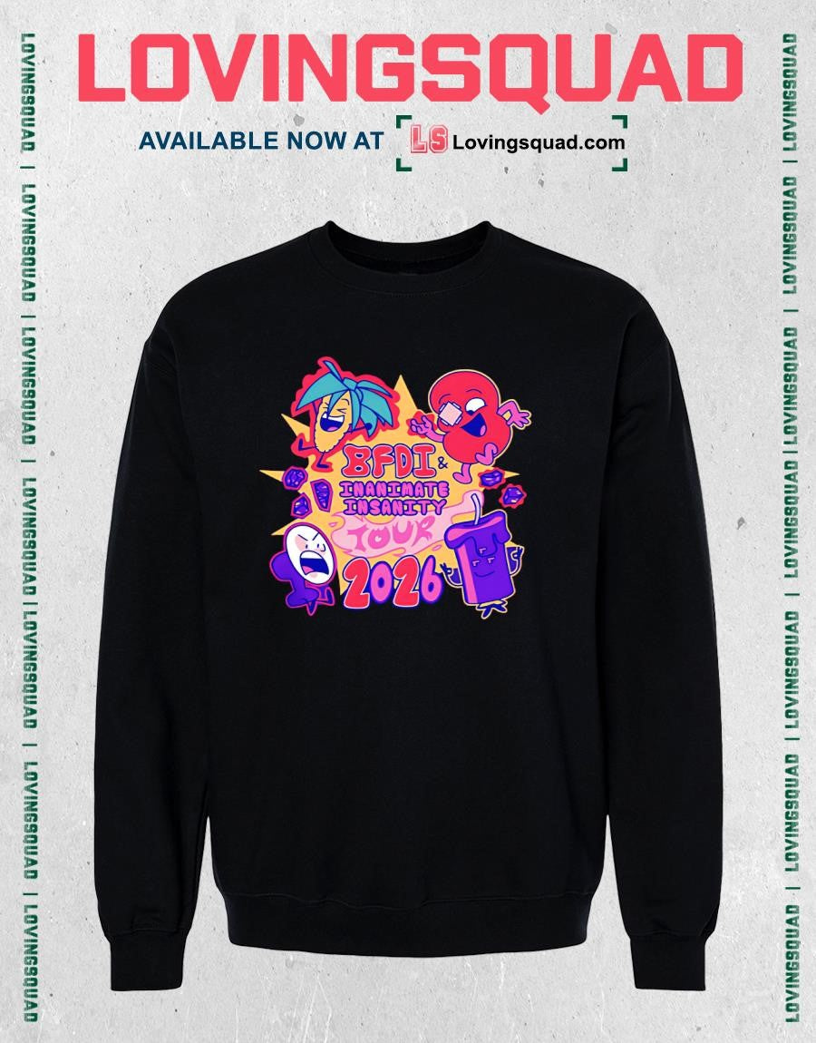 BFDI and Inanimate Insanity Tour 2026 T-shirt