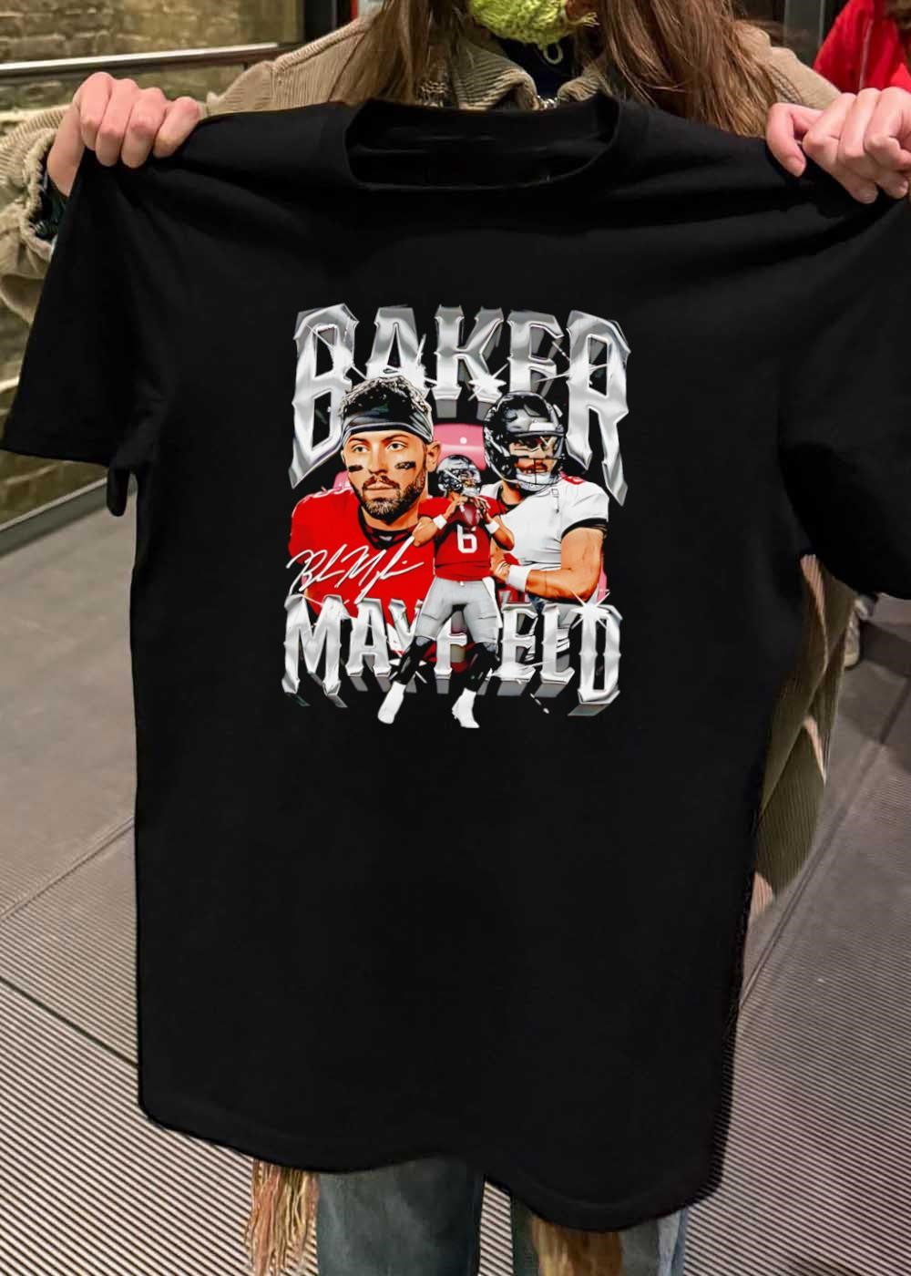 BM Baker Mayfield Throwing Football Tampa Bay Buccaneers shirt