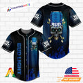 Bud Skull On Fire Bud Light Baseball Jersey