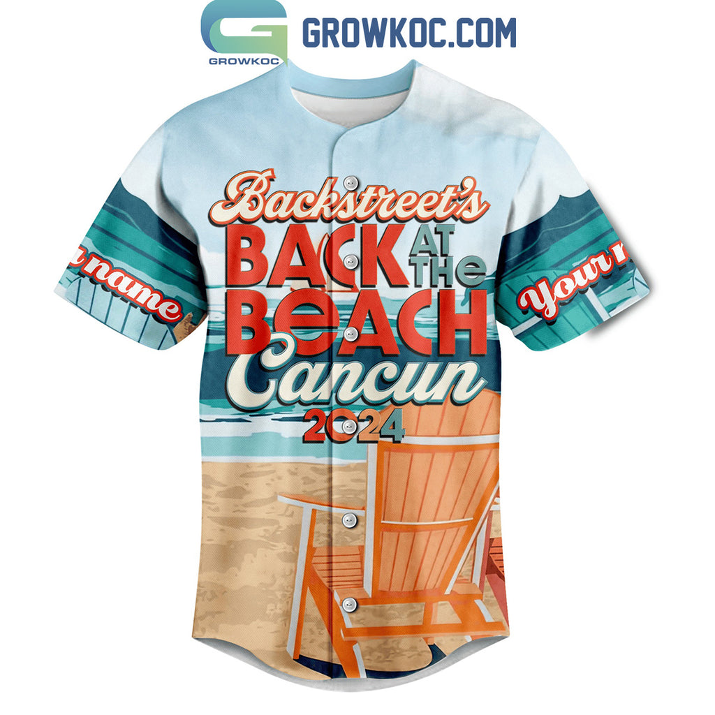 Backstreet Boys Back At The Beach Cancun 2024 Personalized Baseball Jersey