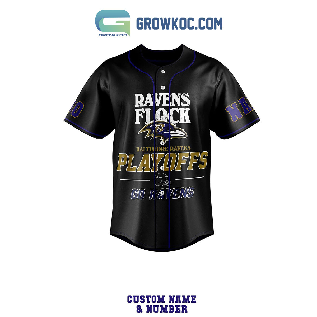 Baltimore Ravens Playoffs Baltimore Style Personalized Baseball Jersey