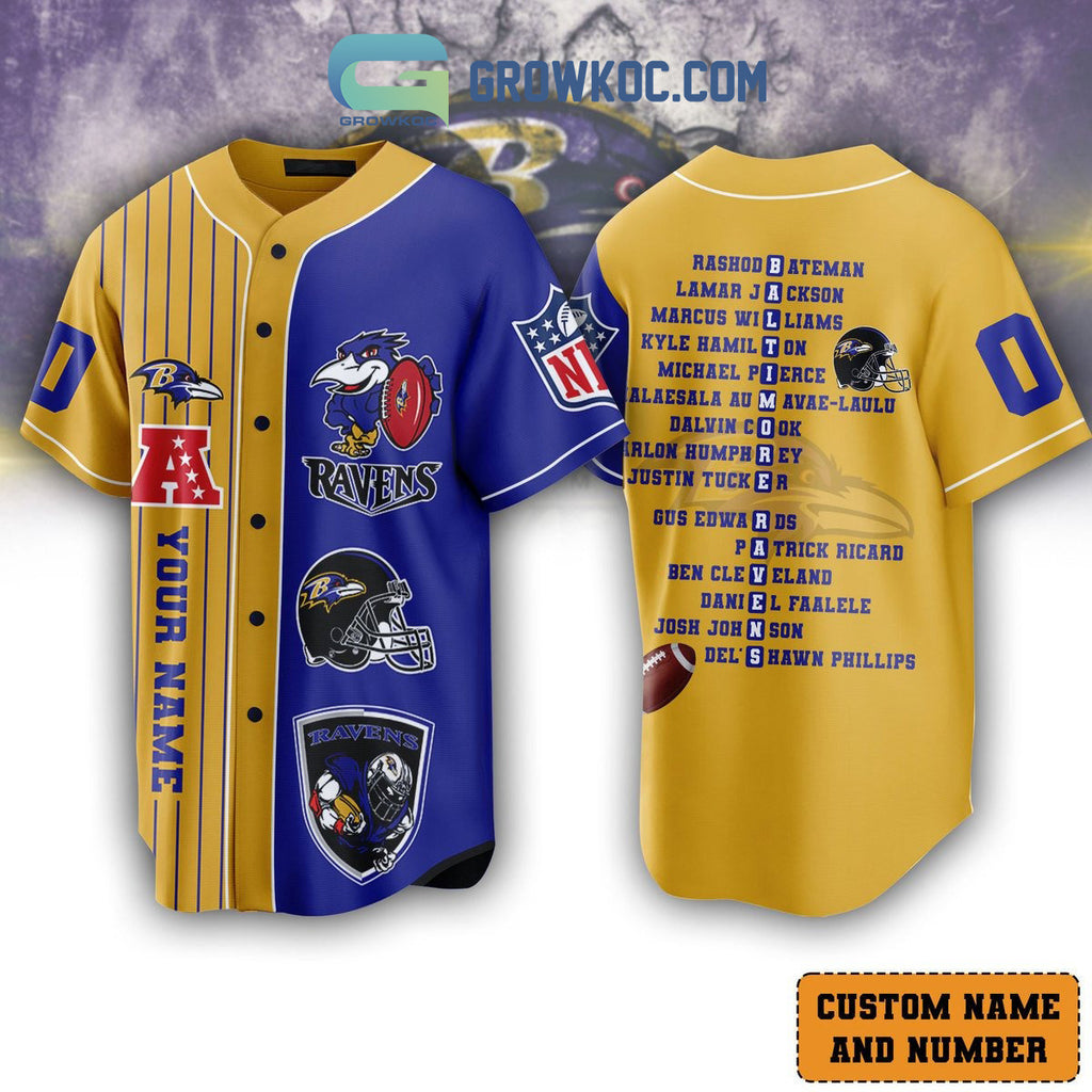 Baltimore Ravens The Champions Team Personalized Baseball Jersey