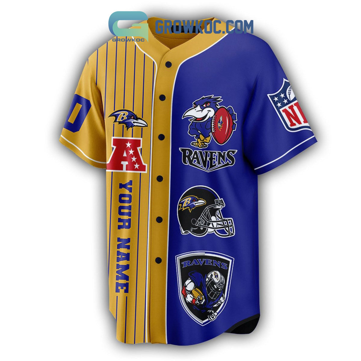 Baltimore Ravens The Champions Team Personalized Baseball Jersey