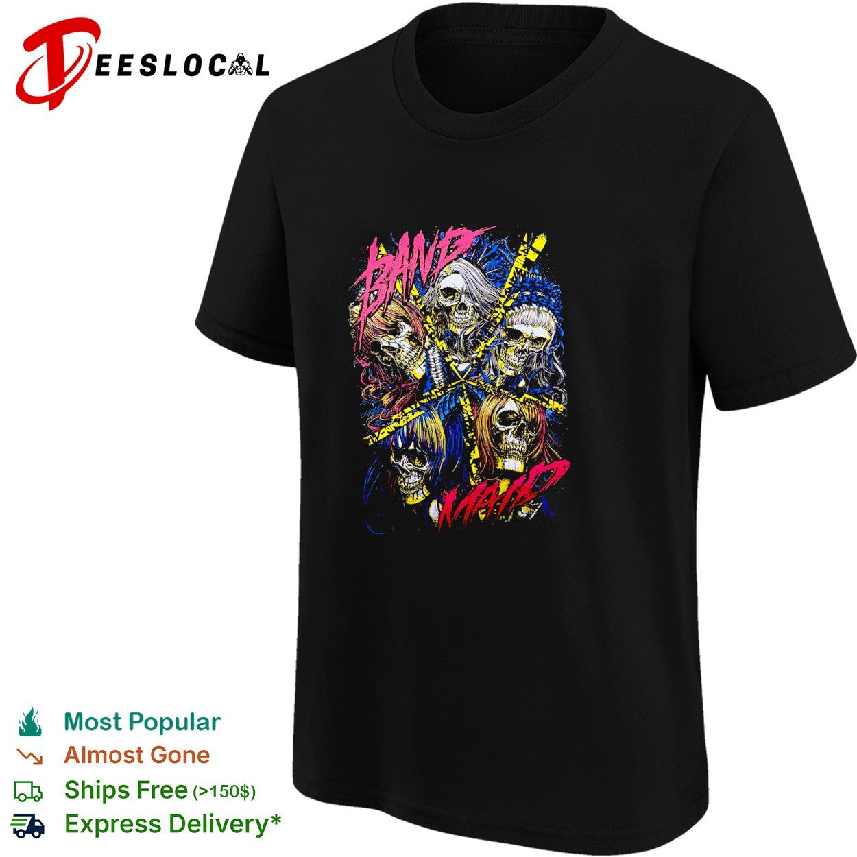 Band Maid skulls collage shirt