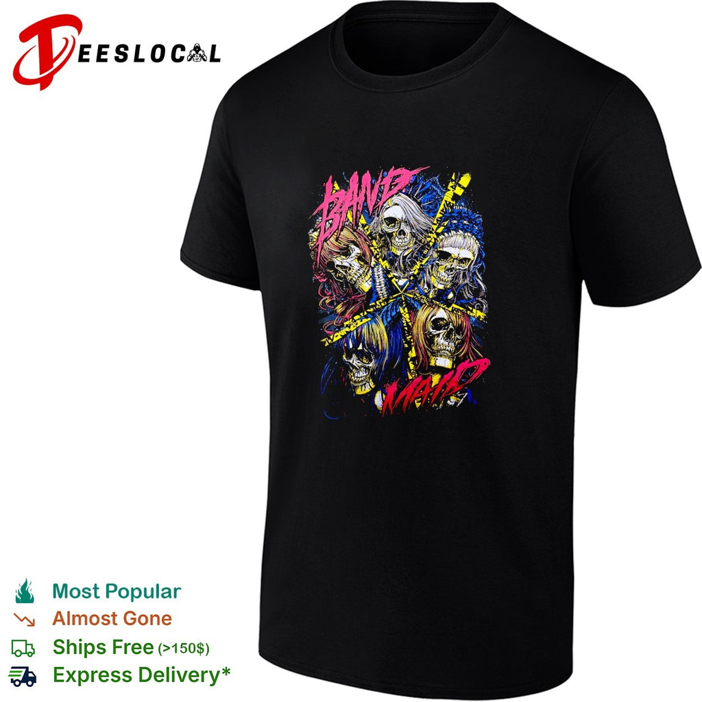Band Maid skulls collage shirt