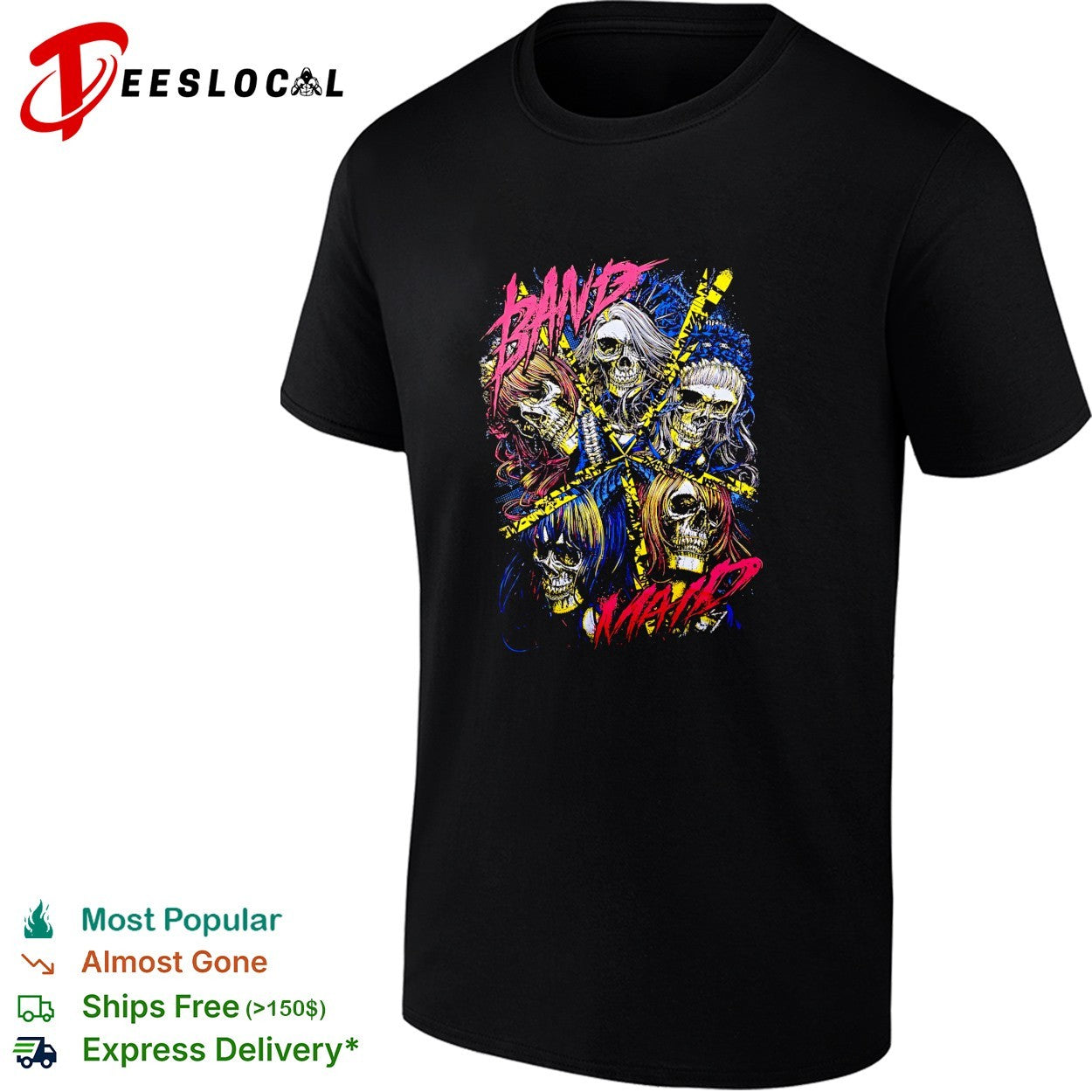 Band Maid skulls collage shirt