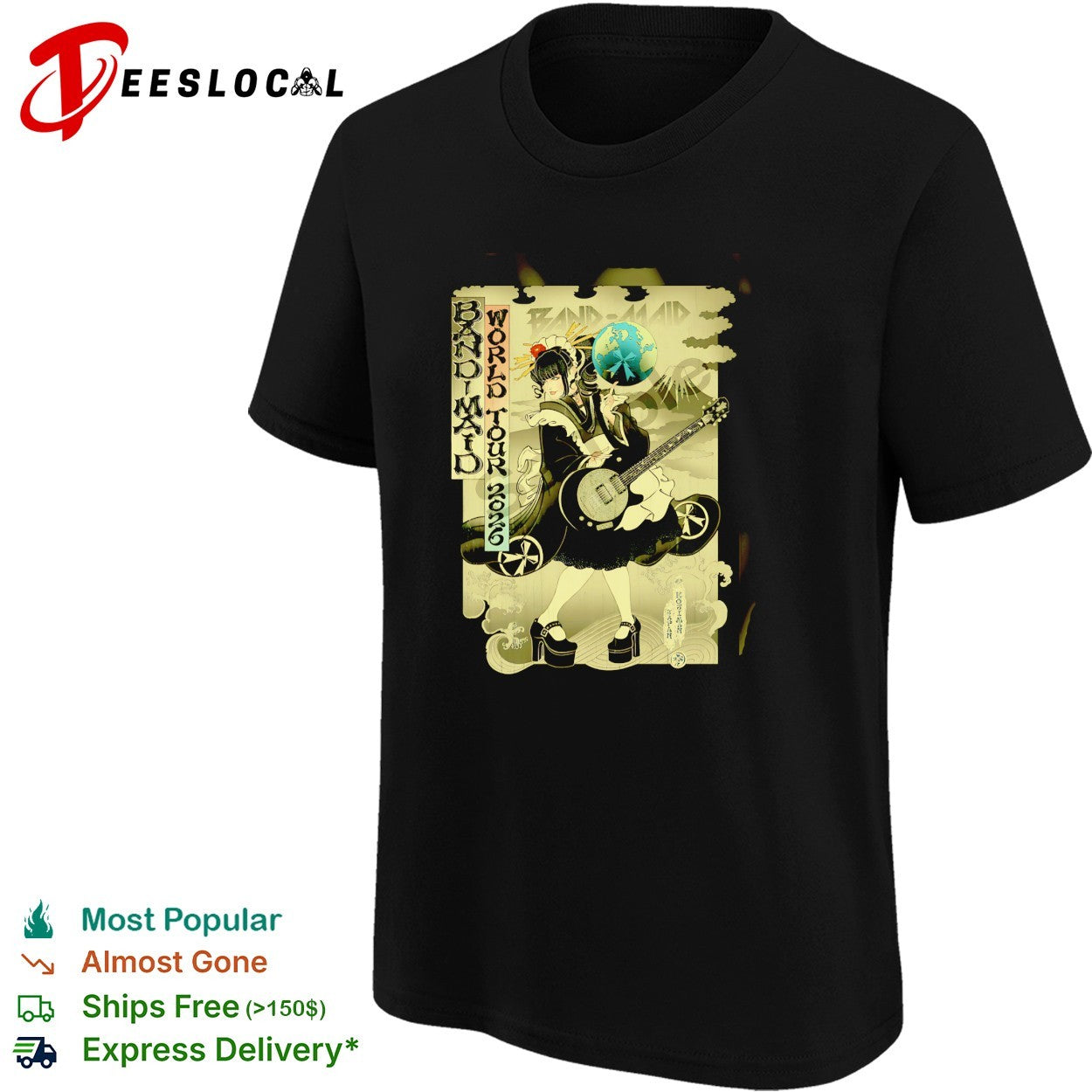 Band Maid world tour 2026 guitarist shirt