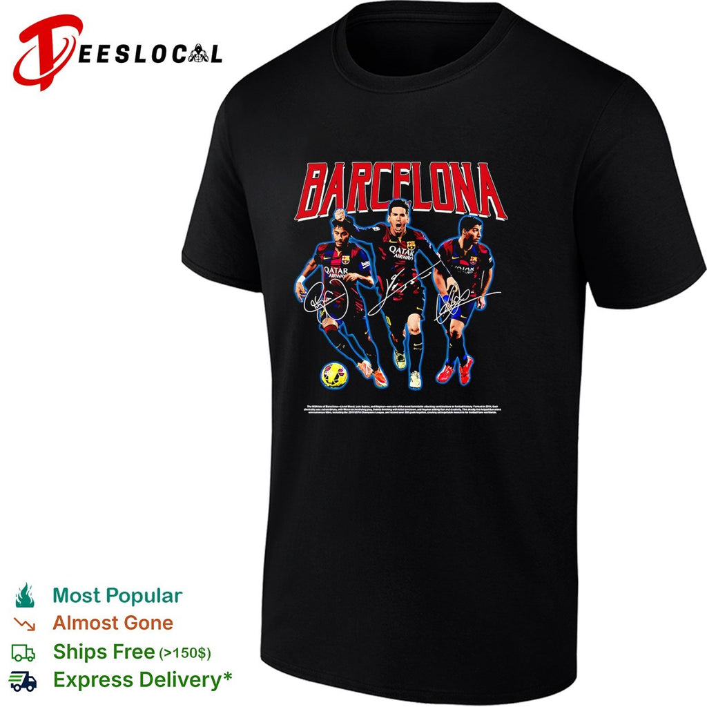 Barcelona Messi Suarez Neymar MSN portrait shirt