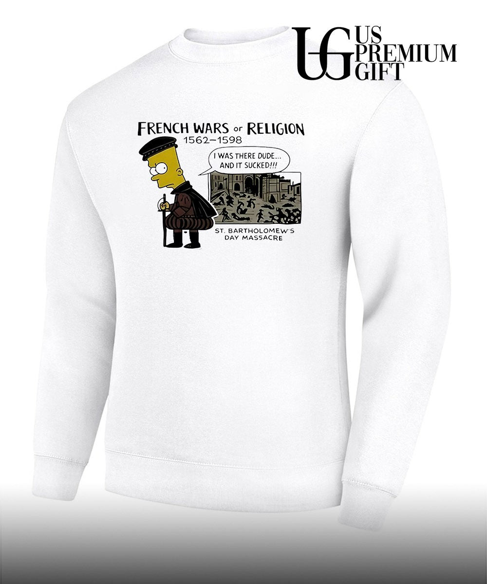 Bart the Simpsons French Wars or Religion St Bartholomew’s Day Massacre shirt