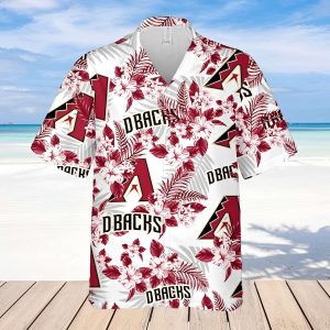 Baseball Diamondbacks Hawaiian Shirt Hawaiian Flowers Pattern, Arizona Hawaii Shirr