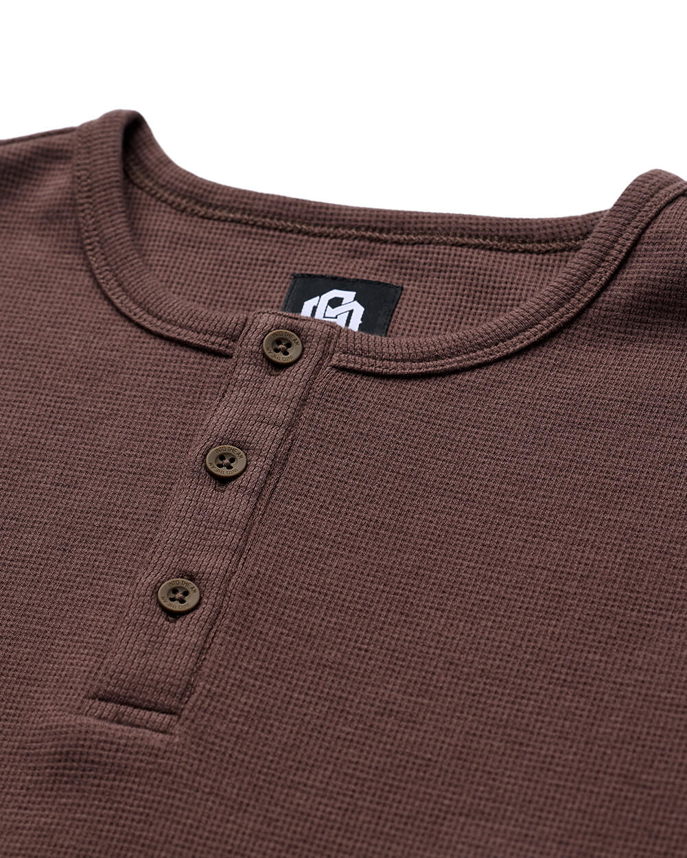 Long Sleeve Waffle Knit Henley