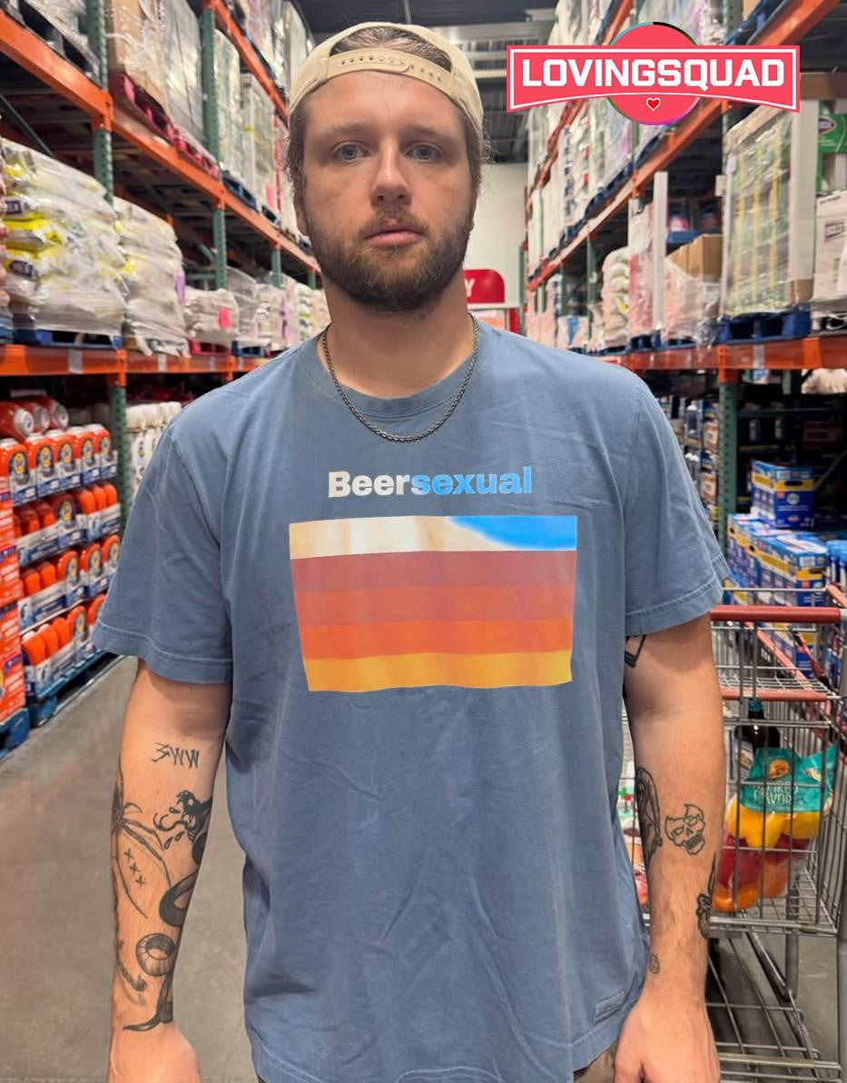 Beersexual Gradient Stripes beer lover drinking shirt