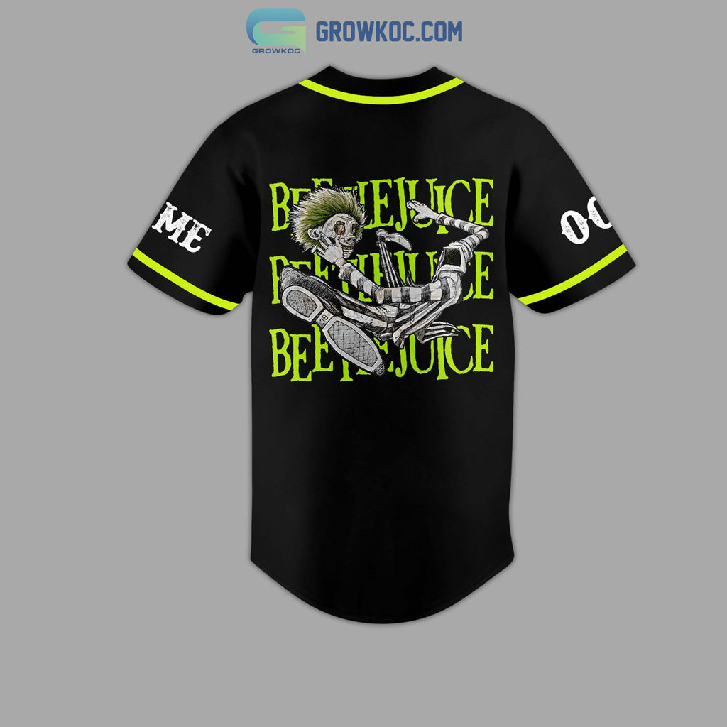 Beetlejuice Never Trust The Living Personalized Baseball Jersey