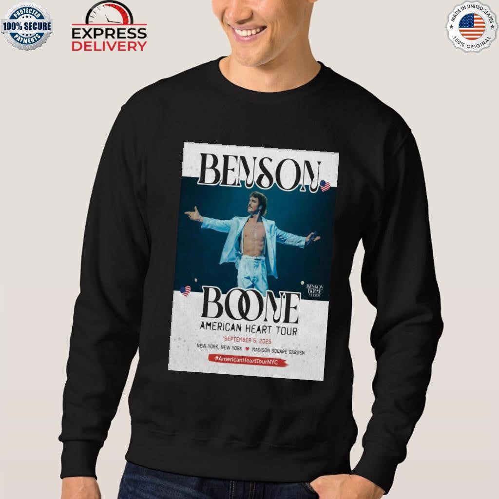 Benson Boone American Heart Tour NYC Sep 5 2025 Shirt