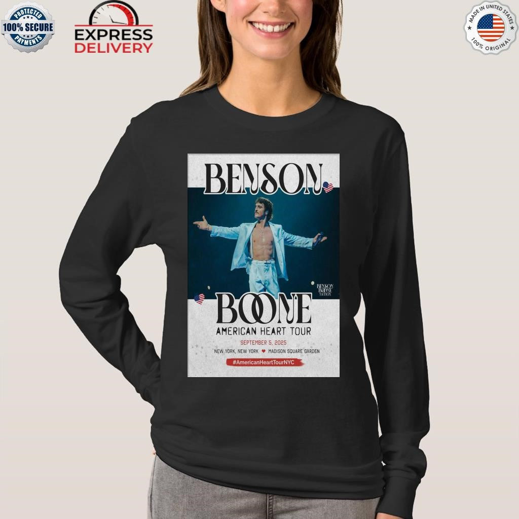 Benson Boone American Heart Tour NYC Sep 5 2025 Shirt