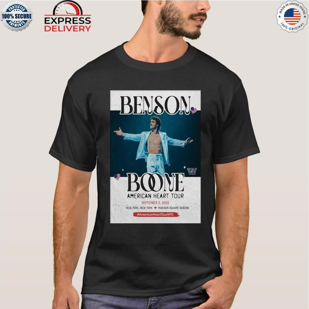 Benson Boone American Heart Tour NYC Sep 5 2025 Shirt