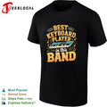 keyboard player in this band shirt
