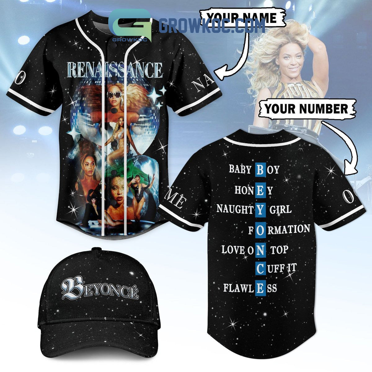 Beyonce Renaissance Personalized Baseball Jersey