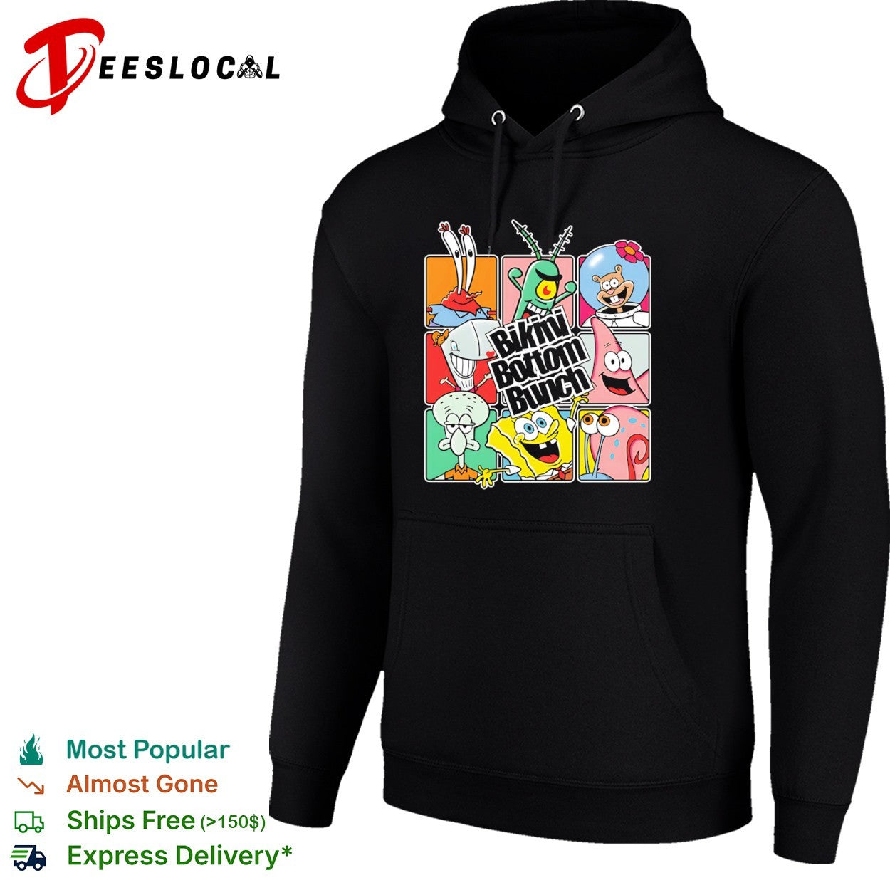 Bikini Bottom Bunch SpongeBob Patrick Squidward Mr Krabs Plankton Sandy shirt
