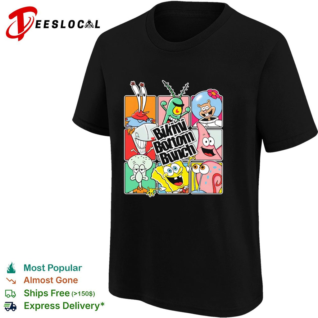Bikini Bottom Bunch SpongeBob Patrick Squidward Mr Krabs Plankton Sandy shirt